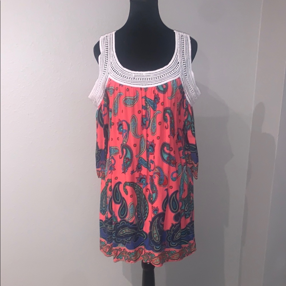 Paisley Print Sleeveless Dress